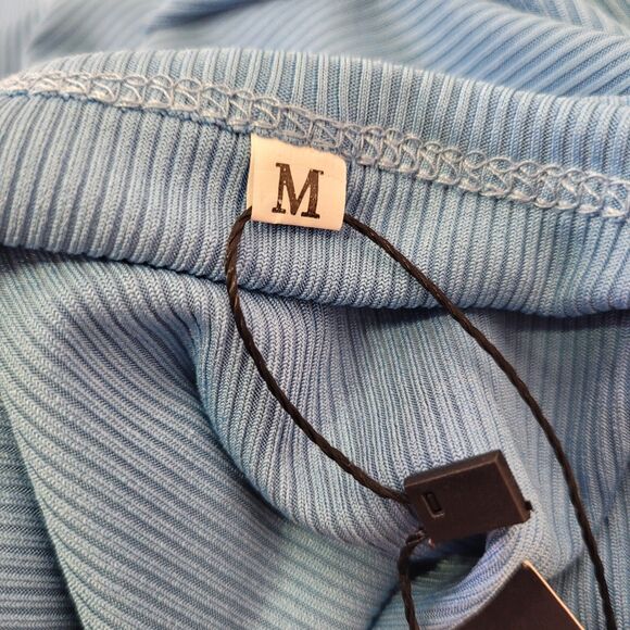 Sunmama Women Casual Dress V Neck Long Sleeve Pencil Midi Dress Blue Medium - Picture 6 of 9